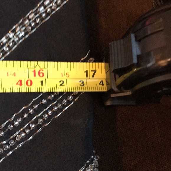 Madison Marcus Black & Silver Silk Beaded Mini Dress Sz. XS - Picture 13 of 14